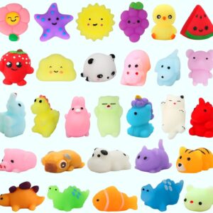 30 Pack Squishy Toys, Kawaii Squishies Party Favors for Kids 4-8 8-12 Treasure B