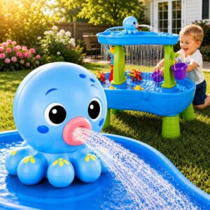 Upgraded Octopus Water Table Pump with Huge Water Output, 3H Non-Stop Fun for St