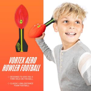 Nerf Vortex Aero Howler Foam Ball, Classic Long-Distance Football, Flight-Optimi